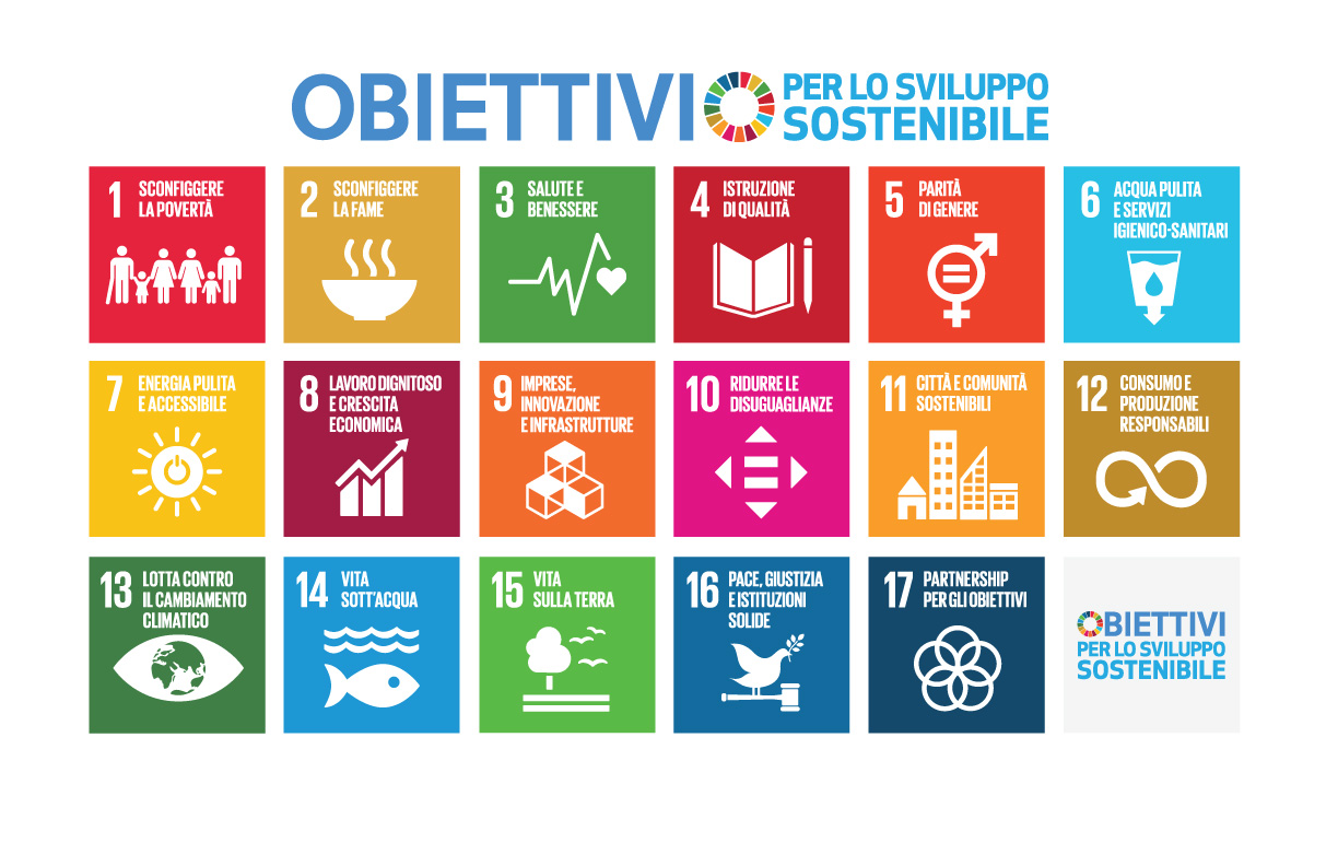 Illustrazione degli obiettivi dell'agenda ONU per lo sviluppo sostenibile